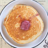 Village Pancakes · with Vermont maple syrup & butter