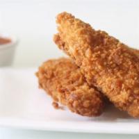 Crispy Chicken Fingers · With wasabi mayo.