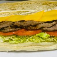 Grilled Roast Beef Sandwich · Comes with  Gilled roast beef, Cheese Lettuce, and Tomato. & Mayonnaises