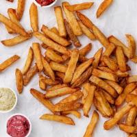 Sweet Potato Fries · Seasoned sweet potato fries with a touch of cane sugar and sea salt.