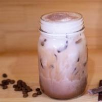 Iced Mocha · Rich medium-light roasted espresso shot with 40% dark cholocate, topped with your choice of ...