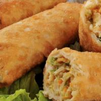 Roast Pork Egg Roll · A thin egg-dough casing filled with minced vegetables and meat.  ( Deep-fried )