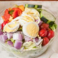 Egg Salad · Boiled Eggs, Peppers, Tomato, Corn, Feta Cheese