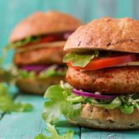 Turkey Cheeseburger · Classic turkey burger with fresh farmer's market lettuce, tomatoes, onions and customer's ch...