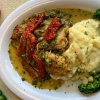 Peixe Ao Molho De Limao · Grilled fish with lemon white wine sauce, garlic, capers, and sun-dried tomatoes. Includes: ...