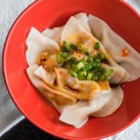 Pork Dumpling In Szechuan Chili Sauce · 