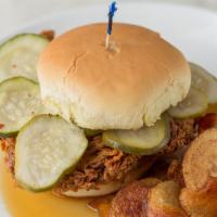 Chickwich · Buttermilk fried chicken, spicy maple, and pickles.