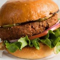 Beyond Burger · Classic beyond patty with lettuce, tomato, red onion, pickles and a house-made vegan herb ai...