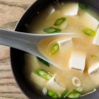 A1 Miso Soup · Traditional Japanese soup consisting of a dashi stock with bean curd and seaweed.