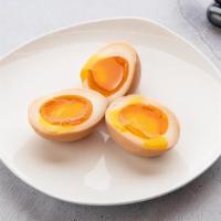 A11 Ajitsuke Tamago (Ramen Egg) · Japanese soft-boiled eggs with custardy jammy egg yolk and umami flavor.