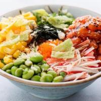 C2T Poke Bowl Tuna · Tuna, Sushi rice, crabmeat, avocado, seaweed salad, sweet corn, masago, edamame, tamago, cri...