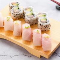 M3 Yelloetail Maki · 6pcs Yellowtail Sushi and 1 Yellowtail Avo Roll