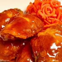 Sriracha Wing · Served with sweet chili dip.