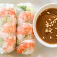 Vietnamese Shrimp Summer Roll · Two pieces. Cold.