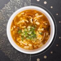 Hot Sour Soup · Silken tofu, mushrooms, and bamboo shoots.