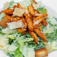 Caesar Salad · Fresh lettuce, shaved parmesan, croutons Caesar dressing, Grilled chicken. Add chicken for a...
