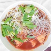 S7 Yuk Gae Jang · Traditional Korean beef soup simmered for hours with scallions, egg, mung bean sprouts, clea...