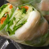 Summer Shrimp Roll (4) (Cold Rolls) · Fresh vegetable rolls and 3 pieces of shrimp wrapped in a soft rice paper served with hoisin...