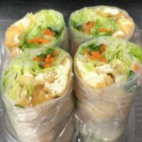 Summer Tofu Roll (4) (Cold Rolls) · Fresh vegetable roils, basil and tofu wrapped in a soft rice paper served with hoisin and cr...