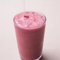 Lychee Dragon Smoothie · Avocado, dragon fruit, raspberries, lychee, lime juice, coconut water, ginger and agave syrup.