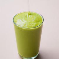 Kale Matcha Smoothie · Avocado, kale, banana, agave, coconut milk and matcha powder.