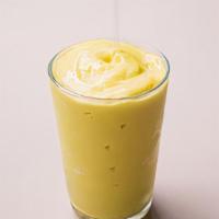 Mango Lime Smoothie · Avocado, almond milk, mango, lime and a splash of agave.