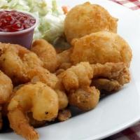 Fried Crawfish & 5 Jumbo Shrimps · 