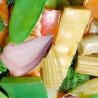 什菌素菜 Mixed Vegetables With Mushroom · With Soup, White/ Fried Rice