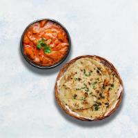 Chicken Tikka Masala & Garlic Naan · Oven-roasted chicken chunks in a rich creamy tomato and onion based gravy. Served with India...