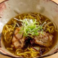 Ramen Classic · Chicken and fish soup and pork chashu. Comes with ajitama (Flavored egg)