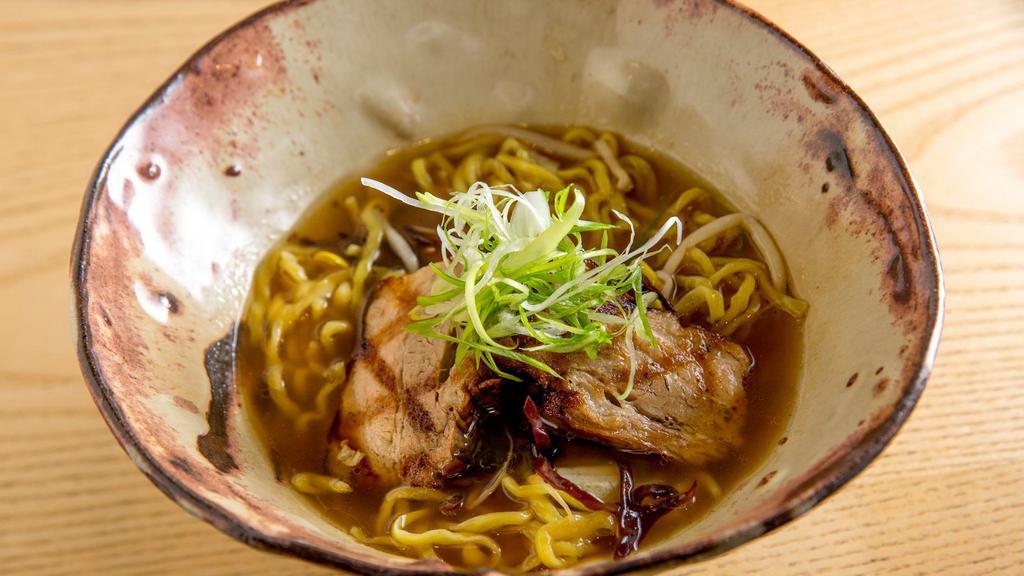 Ramen Classic · Chicken and fish soup and pork chashu. Comes with ajitama (Flavored egg)
