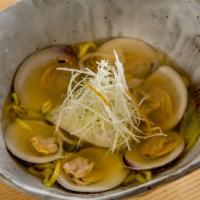 Assari Yuzu Shio Ramen · Little neck clam, yuzu, mizuna and salt base soup.