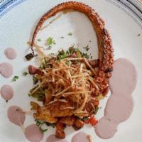 Grilled Spanish Octopus · Shellfish marinated with panca aji, native Andean potato 