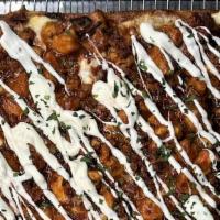 Bbq Chicken · fried chicken, crispy bacon, sweet baby rays bbq sauce, ranch dressing, italian shredded moz...