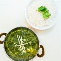 Palak Paneer · Vegetarian. Simmered spinach with exotic spices added with cottage cheese.