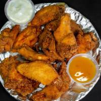 10 Wings · Fresh jumbo wings served with blue  cheese.