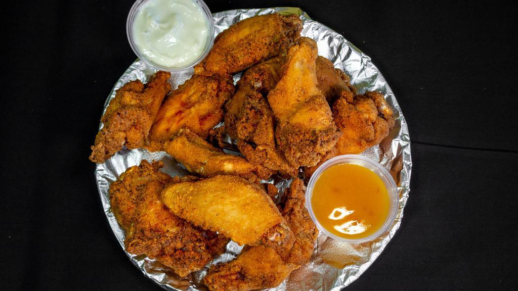 10 Wings · Fresh jumbo wings served with blue  cheese.