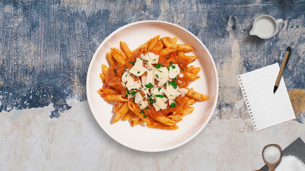 Pretty Penne Vodka Pasta · Fresh penne cooked with Italian tomato and light cream sauce.