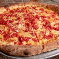 Classic Pizza · Mixed mozzarella, organic tomato sauce, and basil.