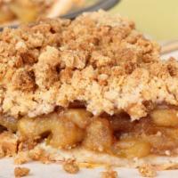 Apple Crumb Pie · Apple pie served with buttery, flaky crust and a sweet apple taste.