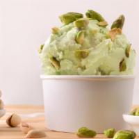 Pistachio Ice Cream Sundae · 2 scoops of delicious Haagen-Dazs pistachio ice cream along with chocolate syrup, whipped cr...