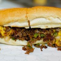 Philly Cheesesteak · Halal. Comes with green peppers, onions, mayonnaise, and ketchup.