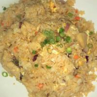 Chicken Fried Rice · With onion, scallions, carrots, egg, sesame seed.
