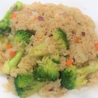 Vegetable Fried Rice · With onion, scallions, carrots, egg, sesame seed.