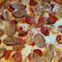 Meat Lovers Pizza (12'') · Italian Sausage, Pepperoni and Applewood Smoked Bacon.