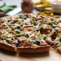 Vegan Combination Pizza Twist · This pizza has our signature vegan red sauce, signature vegan cheese, sliced vegan pepperoni...