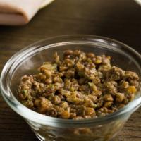 Azifa · Green lentils mixed with mustard spice.