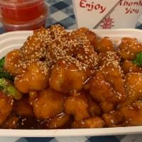 Sesame Chicken · Served with white rice. add brown rice chicken or roast pork fried rice shrimp or beef fried...