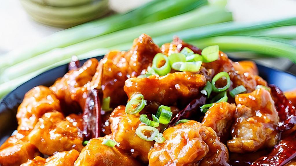 General Tso'S Chicken · Hot. White meat. Hot and spicy.