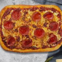 Pepperoni Patrol Vegan Pizza · Have your cake and eat it too. Our vegan pepperoni is topped on our vegan 14